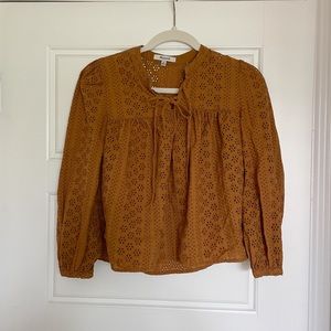 Madewell floral eyelet blouse - XS